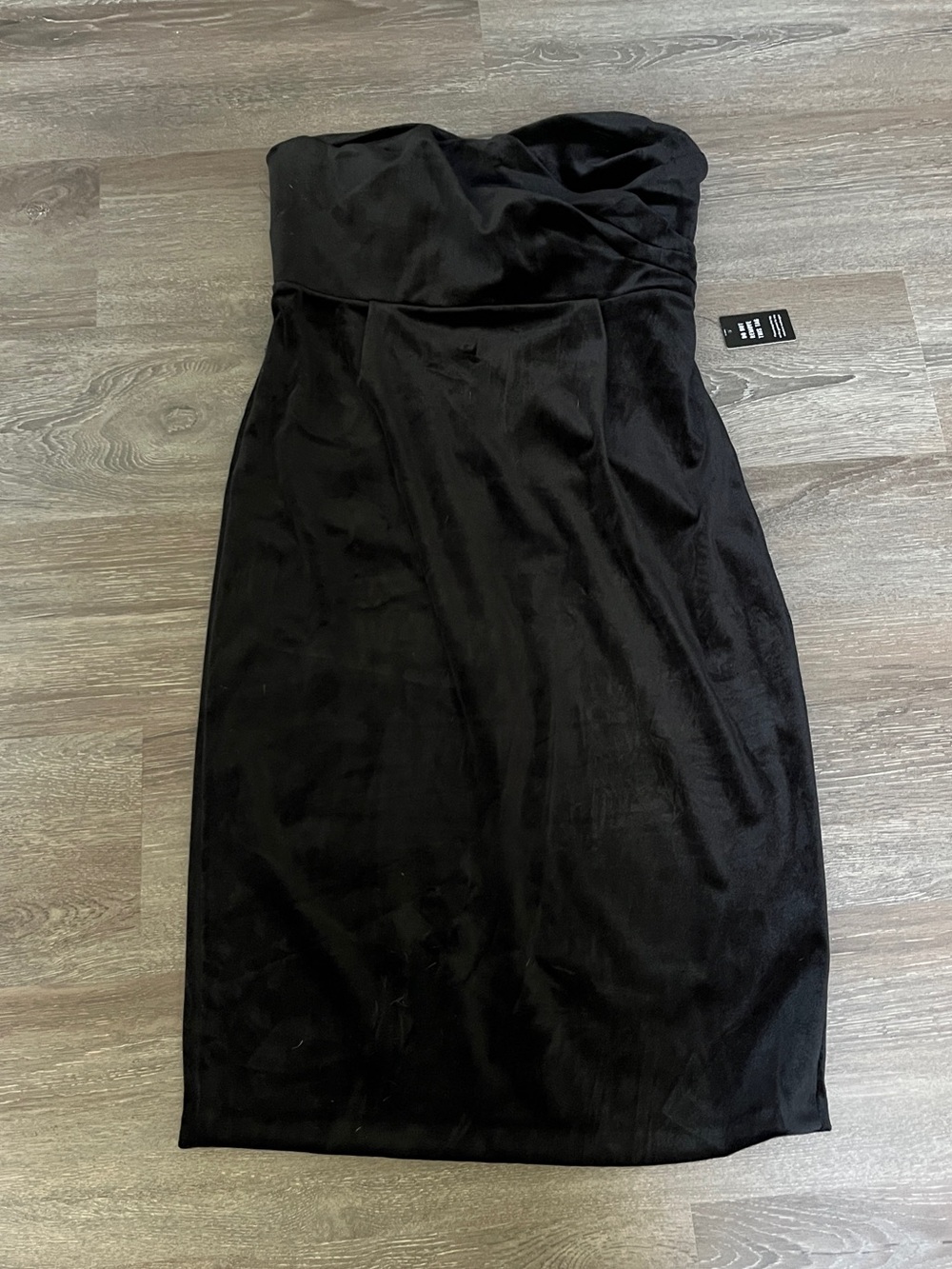 Express Strapless Black Midi Dress - Elegant Evening Dress size large nwt